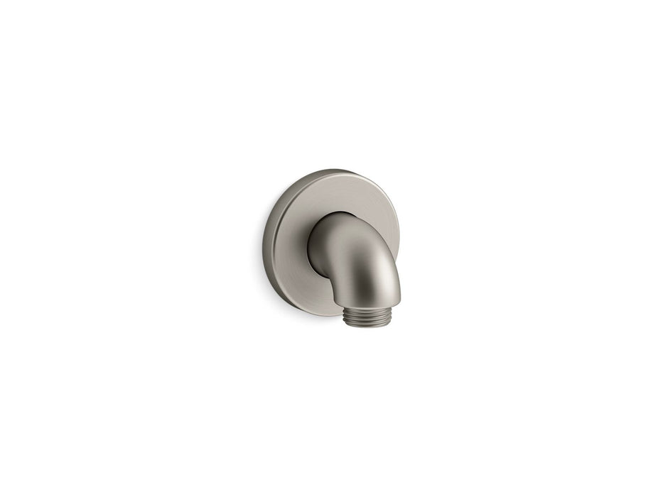 KOHLER K-22172 Purist Wall-mount supply elbow with check valve, vibrant brushed nickel