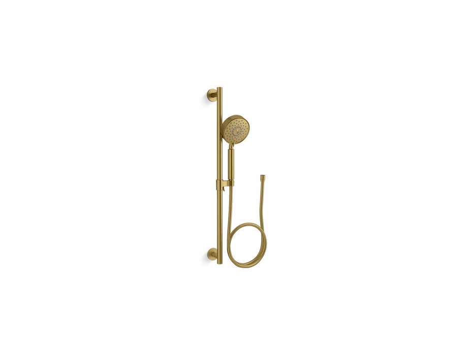KOHLER K-22178-G Purist 30" four-function handshower kit, 1.75 gpm, vibrant brushed moderne brass