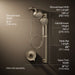 3/4 view of product with dimensions