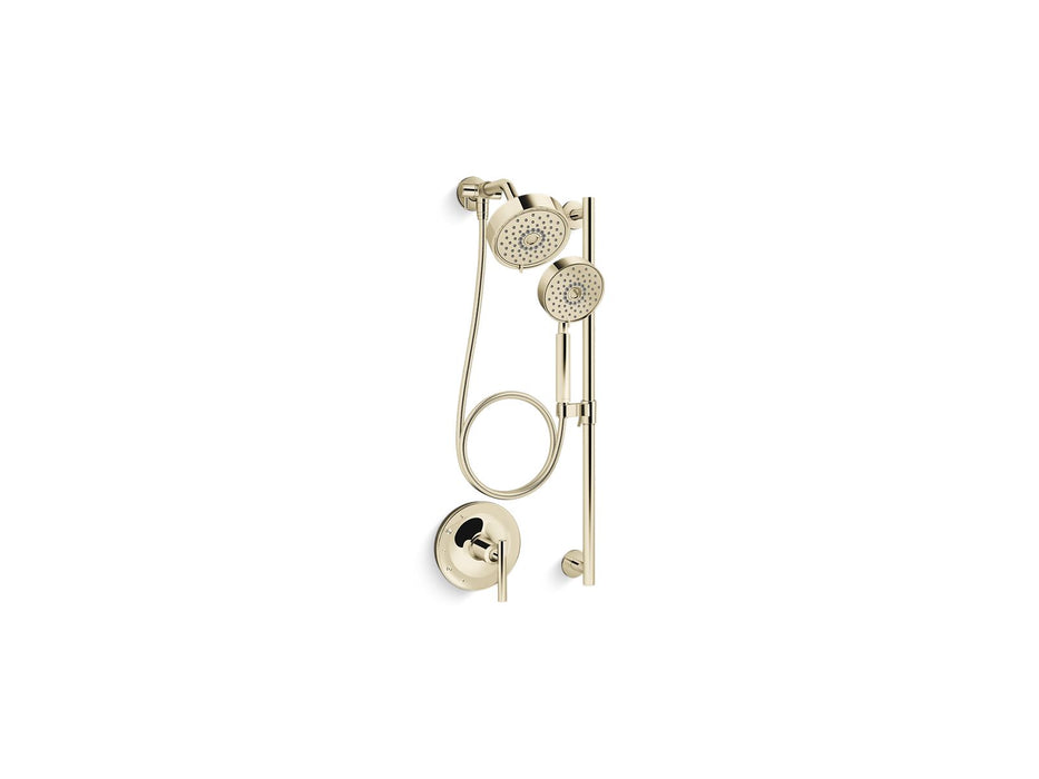 KOHLER K-22181-G Purist Showering Kit, 1.75 gpm, vibrant french gold