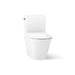 KOHLER K-22378-TBH Brazn One-piece Compact Elongated Toilet with Skirted Trapway, Dual-flush, White - 3/4 view of product