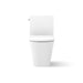 KOHLER K-22378-TBH Brazn One-piece Compact Elongated Toilet with Skirted Trapway, Dual-flush, White - front view of product