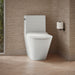 KOHLER K-22378-TBH Brazn One-piece Compact Elongated Toilet with Skirted Trapway, Dual-flush, White - image focused on single