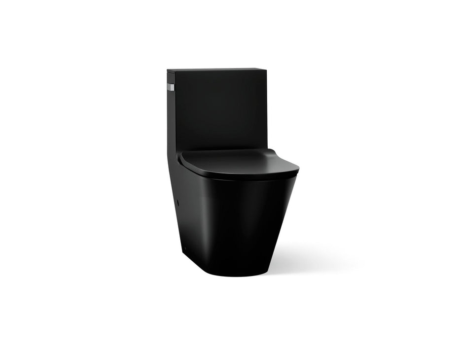 KOHLER K-22378 Brazn One-piece compact elongated toilet with skirted trapway, dual-flush, honed black
