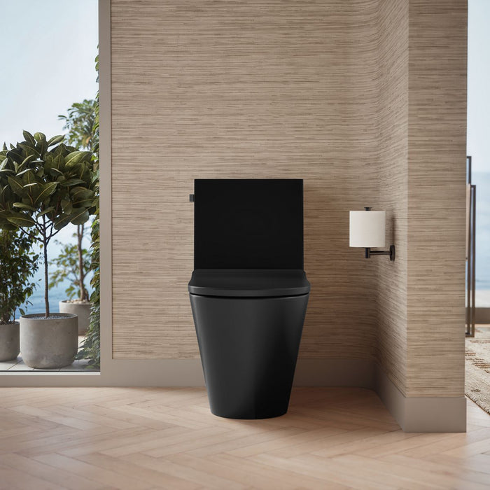KOHLER K-22378 Brazn One-piece compact elongated toilet with skirted trapway, dual-flush, honed black - view 5
