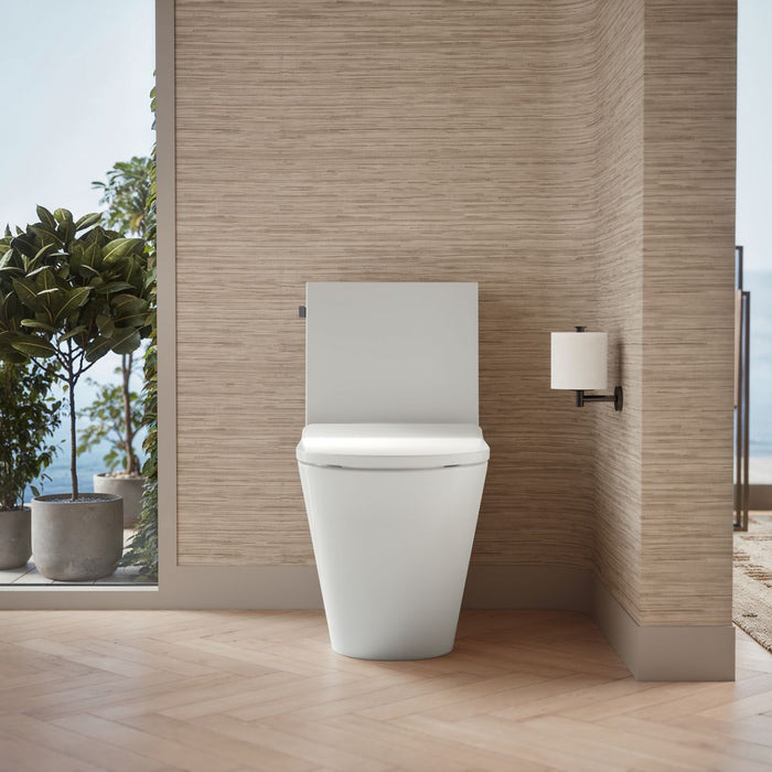 KOHLER K-22378 Brazn One-piece compact elongated toilet with skirted trapway, dual-flush, white - view 5