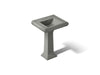 KOHLER K-2238-4 Memoirs 24-1/4" rectangular pedestal bathroom sink, thunder grey