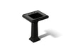 KOHLER K-2238-8 Memoirs 24-1/4" rectangular pedestal bathroom sink, black black