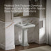 KOHLER K-2238-8 Memoirs 24-1/4" rectangular pedestal bathroom sink, ice grey - view 5
