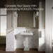 KOHLER K-2239-8 Memoirs Pedestal/console table bathroom sink basin with 8" widespread faucet holes, ice grey - view 5
