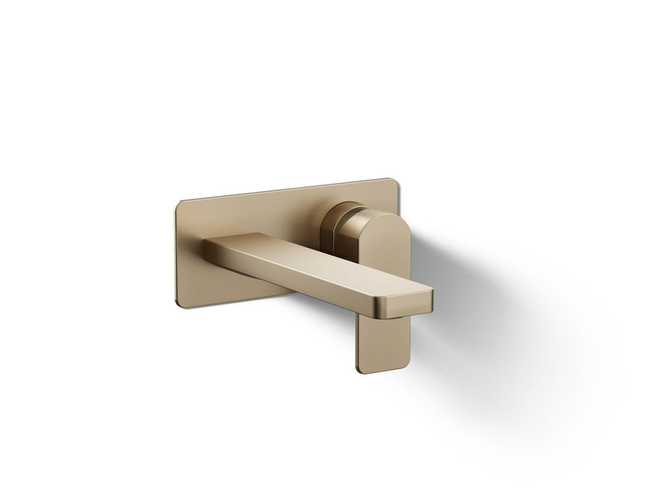 KOHLER K-22567-4 Parallel Wall-mount single-handle bathroom sink faucet, 1.2 gpm, vibrant brushed bronze
