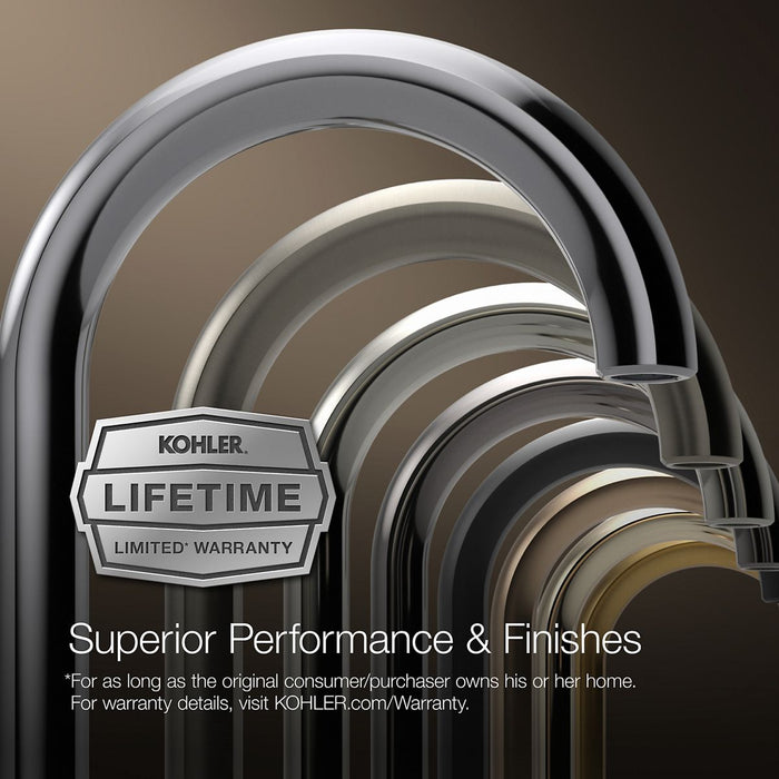 KOHLER K-22567-4 Parallel Wall-mount single-handle bathroom sink faucet, 1.2 gpm, vibrant brushed bronze - view 4