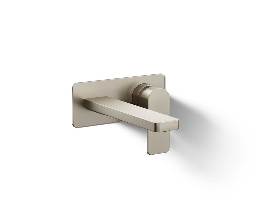 KOHLER K-22567-4 Parallel Wall-mount single-handle bathroom sink faucet, 1.2 gpm, vibrant brushed nickel