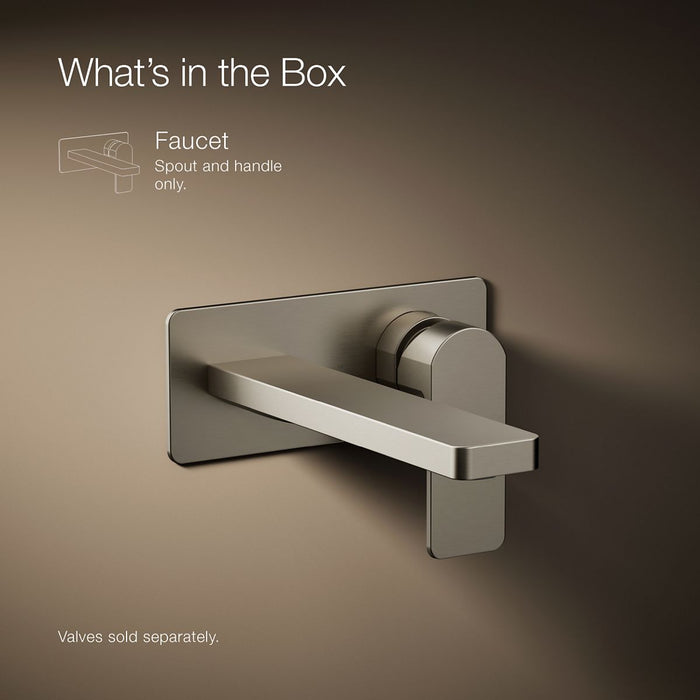 KOHLER K-22567-4 Parallel Wall-mount single-handle bathroom sink faucet, 1.2 gpm