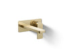 KOHLER K-22567-4 Parallel Wall-mount single-handle bathroom sink faucet, 1.2 gpm, vibrant french gold