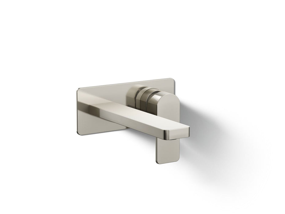 KOHLER K-22567-4 Parallel Wall-mount single-handle bathroom sink faucet, 1.2 gpm, vibrant polished nickel