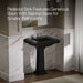 KOHLER K-2258-8 Memoirs 27-1/4" rectangular pedestal bathroom sink, black black - view 4