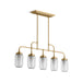 KOHLER K-22660-CH05 Artifacts 36" linear chandelier, moderne brushed gold
