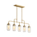 KOHLER K-22660-CH05 Artifacts 36" linear chandelier, moderne brushed gold - view 2