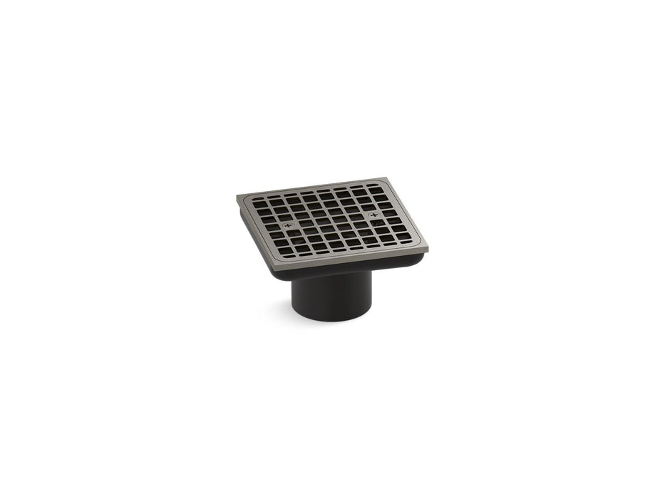 KOHLER K-22665 Clearflo Square brass tile-in shower drain (drain body not included), vibrant brushed nickel