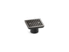 KOHLER K-22665 Clearflo Square brass tile-in shower drain (drain body not included), vibrant titanium