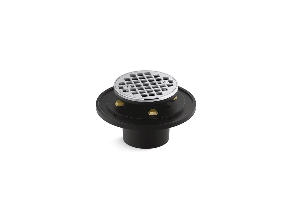 KOHLER K-22671 Clearflo Round brass tile-in shower drain, polished chrome