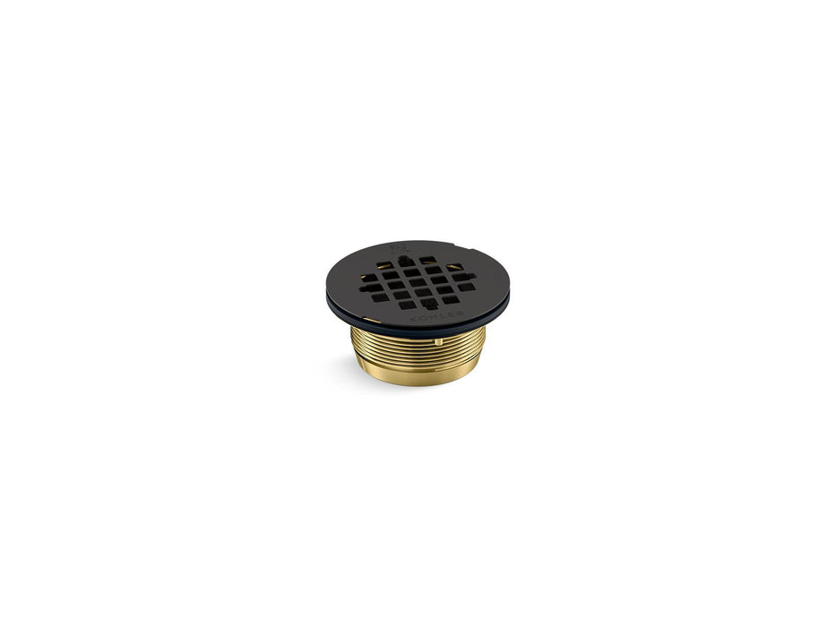 KOHLER K-22675 Round brass shower receptor drain, matte black