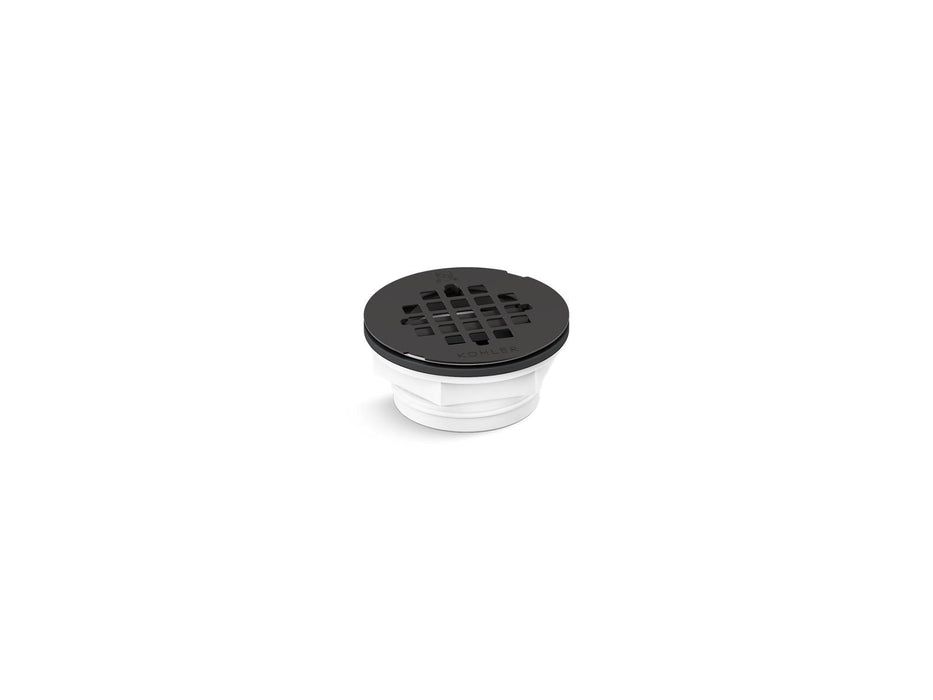 KOHLER K-22676 Round PVC shower receptor drain, matte black