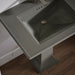 KOHLER K-2268-1 Memoirs Stately 30-3/4" Rectangular Pedestal Bathroom Sink, Thunder Grey - Shows close up detail of product i