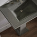 KOHLER K-2268-8 Memoirs Stately 30-3/4" Rectangular Pedestal Bathroom Sink, Thunder Grey - Shows close up detail of product i