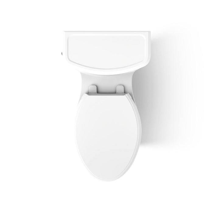 KOHLER K-22695-0 K-22695 Harken One-piece Compact Elongated Toilet with Skirted Trapway, 1.28 GPF, white - view 3