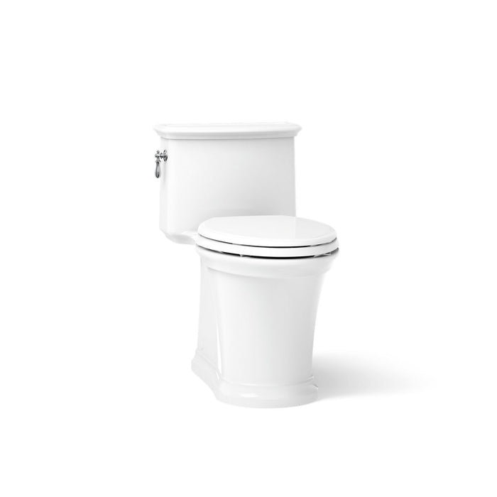 KOHLER K-22695-0 K-22695 Harken One-piece Compact Elongated Toilet with Skirted Trapway, 1.28 GPF, white - view 5