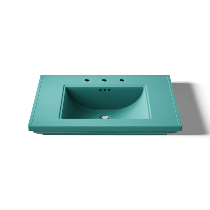 KOHLER K-2269-8 Memoirs 30" pedestal/console table bathroom sink, 150th spring green - view 5