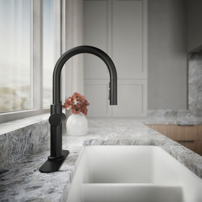 KOHLER K-22974 Crue Touchless pull-down kitchen sink faucet with three-function sprayhead
