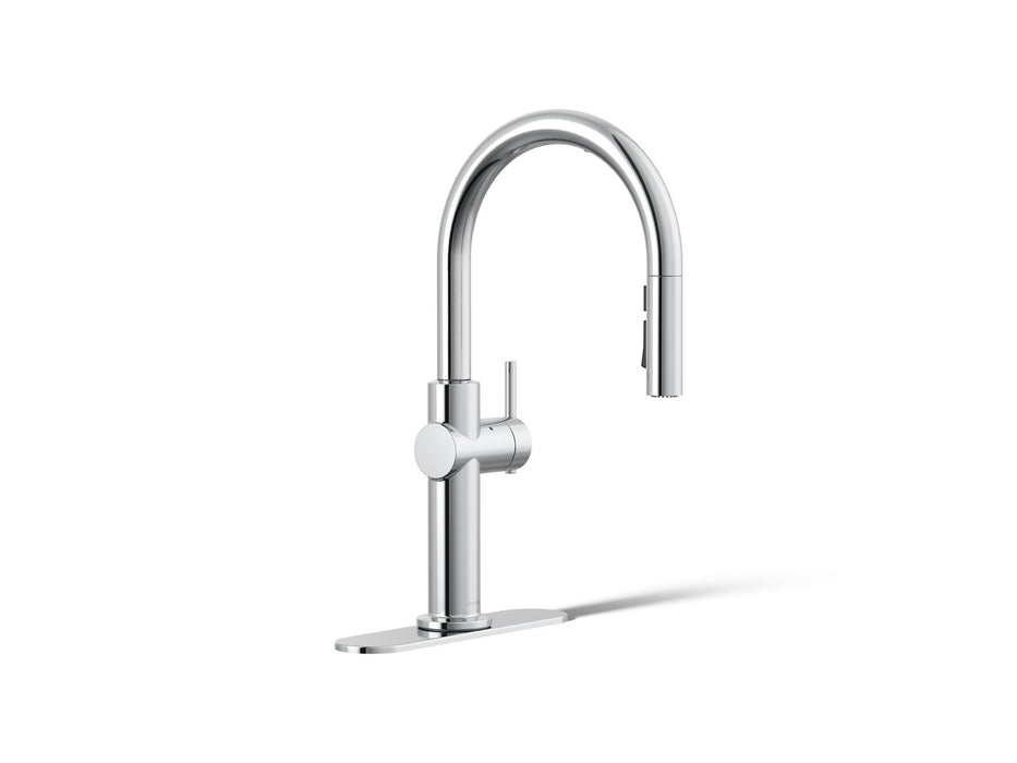 KOHLER K-22974 Crue Touchless pull-down kitchen sink faucet with three-function sprayhead