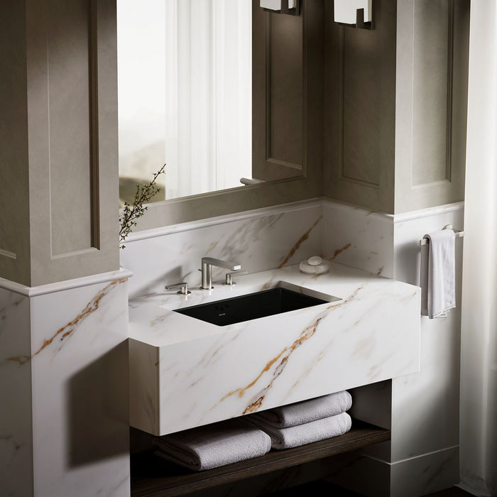KOHLER K-2297 Kathryn 24" rectangular undermount bathroom sink, black black - view 4