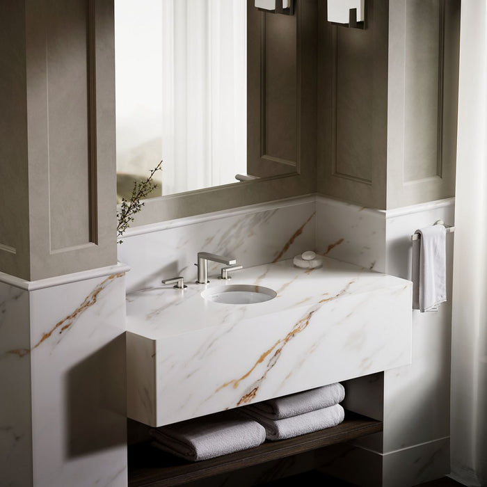 KOHLER K-2298-0 K-2298 Compass 13-1/4" Round Drop-in/undermount Bathroom Sink, No Overflow, white - view 4