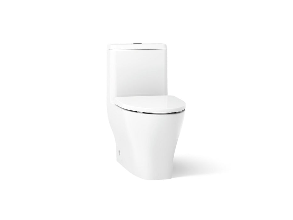 KOHLER K-23188 Reach One-piece compact elongated toilet with skirted trapway, dual-flush