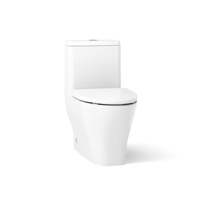 KOHLER K-23188 Reach One-piece compact elongated toilet with skirted trapway, dual-flush