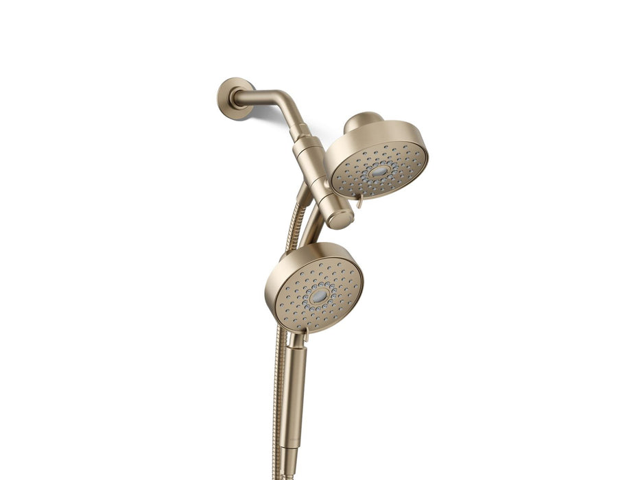 KOHLER K-23219 Purist 2-in-1 multifunction 2.5 gpm shower combo kit, vibrant brushed bronze