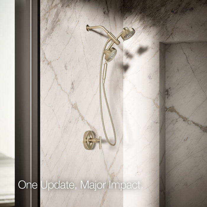 KOHLER K-23219 Purist 2-in-1 multifunction 2.5 gpm shower combo kit, vibrant brushed bronze - view 2