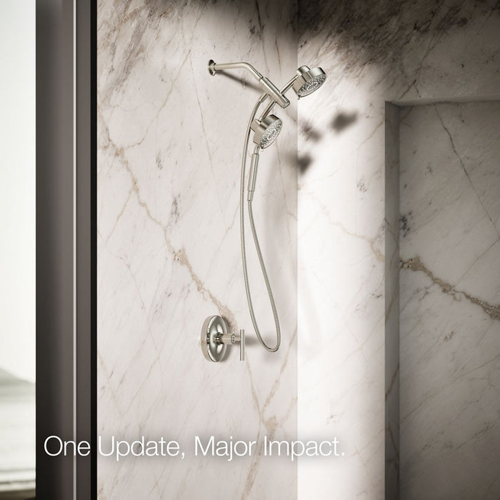 KOHLER K-23219 Purist 2-in-1 multifunction 2.5 gpm shower combo kit, vibrant polished nickel - view 2