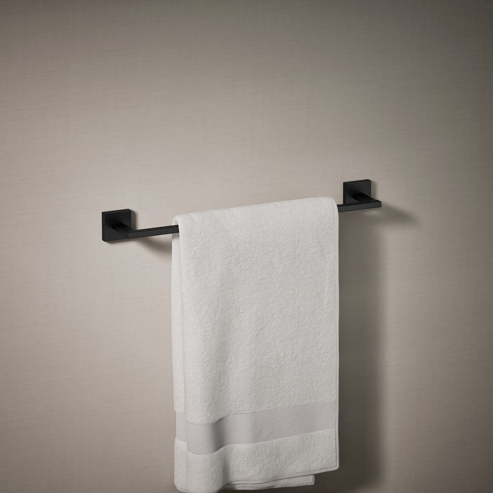 KOHLER K-23284 Square 18" towel bar, matte black - view 3