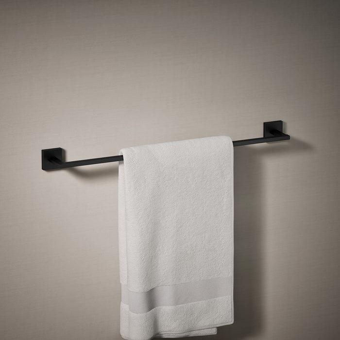 KOHLER K-23285 Square 24" towel bar, matte black - view 3