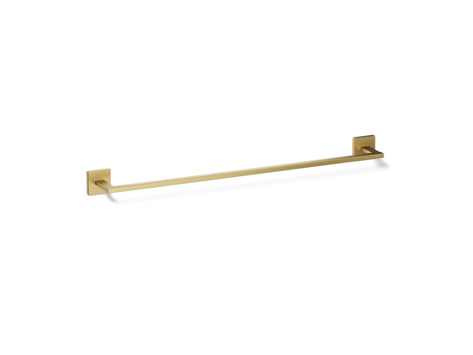 KOHLER K-23285 Square 24" towel bar, vibrant brushed moderne brass