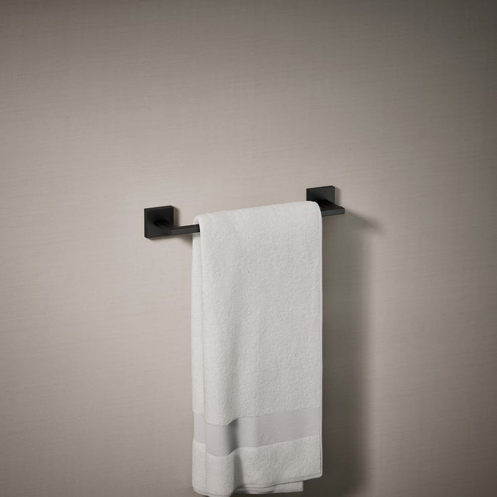 KOHLER K-23286 Square 12" towel bar, matte black - view 3