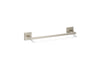 KOHLER K-23286 Square 12" towel bar, vibrant brushed nickel