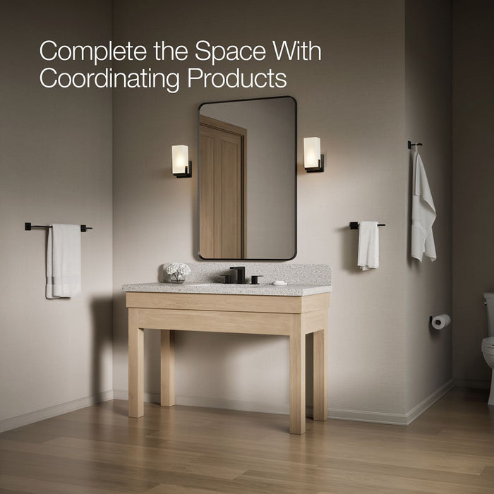 KOHLER K-23288 Square Double toilet paper holder, matte black - view 3