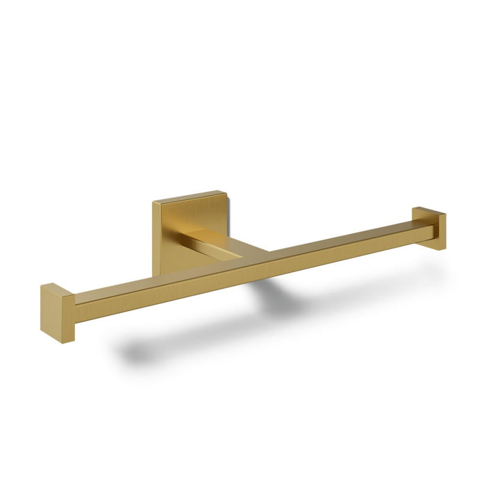 KOHLER K-23288 Square Double toilet paper holder, vibrant brushed moderne brass - view 3
