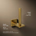 KOHLER K-23289 Square Vertical toilet paper holder, vibrant brushed moderne brass - view 5